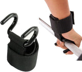 حزام معصم بخطافين معدنيين يساعد على سحب الأوزان وتحسين الثبات أثناء التمارين
