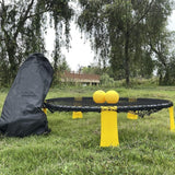 Portable outdoor rebound net set with yellow balls and carry bag, designed for solo sports practice, reflex training, and skill development in open spaces.
شبكة ارتداد محمولة للتدريب في الهواء الطلق مع كرات صفراء وشنطة حمل، مناسبة للتدريب الفردي وتحسين رد الفعل وتطوير المهارات.