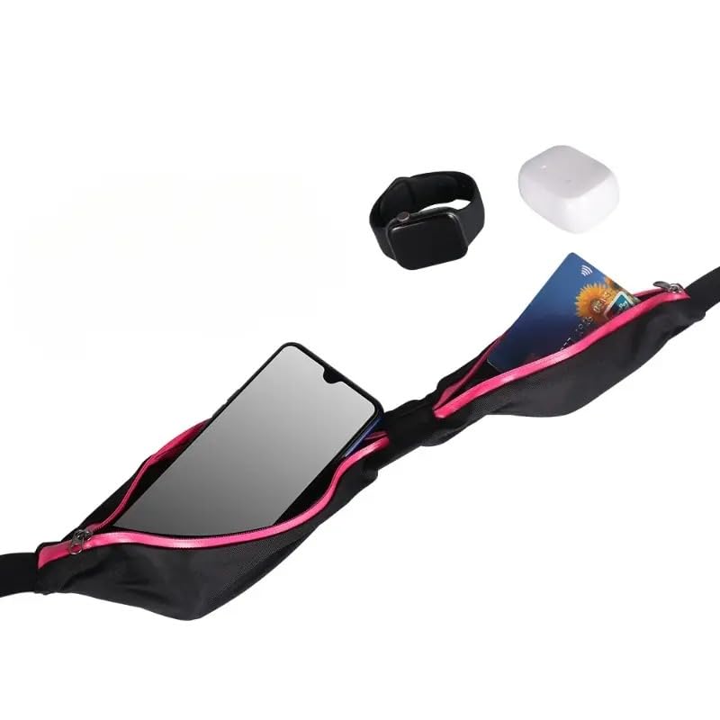 Slim running belt with expandable zip pocket for phone, cards, and small essentials, designed for comfortable workouts and active movement.
حزام جري نحيف بجيب بسوستة قابل للتوسيع لحمل الهاتف والكروت والأغراض الصغيرة، مصمم للراحة أثناء التمارين والحركة.